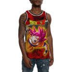 Dragon Ball Super Goku 4 SSJ Red Basketball Jersey