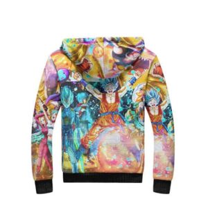 Dragon Ball Super Goku And Friends Vibrant Art Fleece Jacket