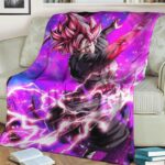 Dragon Ball Super Goku Black Super Saiyan Rose Legendary Art Fleece Blanket