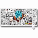 Dragon Ball Super Goku Blue Comic Monochrome Mouse Pad