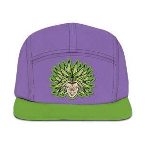 Dragon Ball Super Legendary Broly Flat Design Purple Green Camper Hat