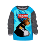 Dragon Ball Super Saiyan Blue Vegeta Vector Cool Kids Sweatshirt