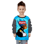 Dragon Ball Super Saiyan Blue Vegeta Vector Cool Kids Sweatshirt