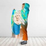 Dragon Ball Super Saiyan God Goku Fight Stance Hooded Blanket