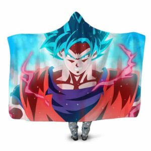 Dragon Ball Super Saiyan God X Kaioken Cool Hooded Blanket