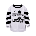 Dragon Ball Super Saiyan Mad Vegeta White Kids Pullover Sweater