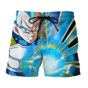 Dragon Ball Super Saiyan Vegeta Blue Energy Punch Boardshorts