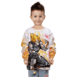 Dragon Ball Super Saiyan Vegeta Painted Color Splash Kids Sweater