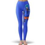 Dragon Ball Super Son Goku SSGSS Blue Sab Costume Leggings