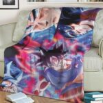 Dragon Ball Super Son Goku Ultra Instinct Colorful Throw Blanket