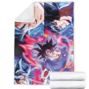 Dragon Ball Super Son Goku Ultra Instinct Colorful Throw Blanket