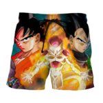 Dragon Ball Super True Golden Frieza Goku Vegeta Boardshorts