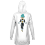 Dragon Ball Super Vegeta SSGSS Minimalist White Hoodie Dress