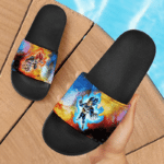 Dragon Ball Super Vegeta SSGSS Saiyan God Colorful Awesome Slide Sandals