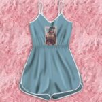 Dragon Ball Teen Bulma Alternative Art Sky Blue Romper