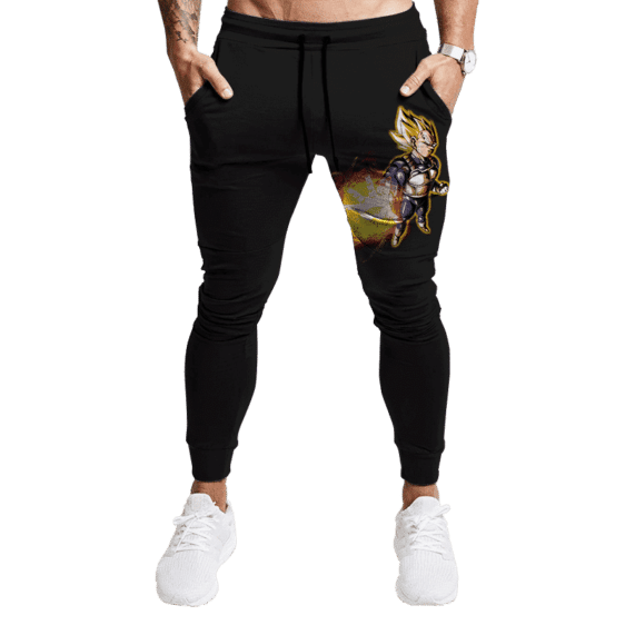 DBZ Vegeta Super Saiyan 2 Smirking Attack Tracksuit Bottoms