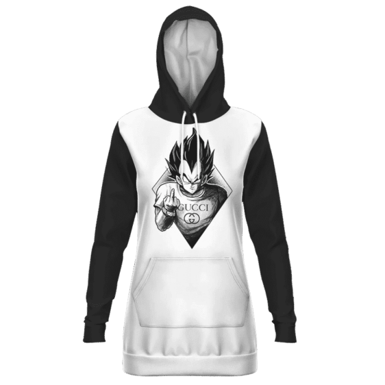 Dragon Ball Vegeta Wearing Gucci Dope Black White Hoodie Dress