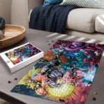 Dragon Ball Villains Cell Buu Frieza Broly Comic Style Artwork Puzzle