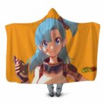 Dragon Ball Young Bulma Carrying Dragon Radar Hooded Blanket