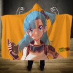 Dragon Ball Young Bulma Carrying Dragon Radar Hooded Blanket