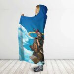 Dragon Ball Young Goku Bulma Into The Sky Hooded Blanket