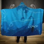 Dragon Ball Young Goku Fishing With Tail Hooded Blanket