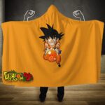 Dragon Ball Young Goku Grabbing Dragon Ball Hooded Blanket