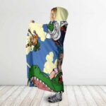 Dragon Ball Young Goku Ride Dragon With Friends Hooded Blanket