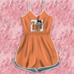 Dragon Ball Young Goku With Orange Dragon On Orange Romper