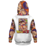 Dragon Ball Z All Characters Awesome Art White Kids Hoodie Back