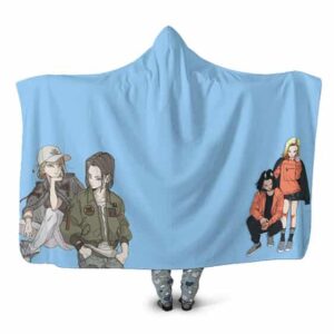 Dragon Ball Z Android 17 & 18 Casual Get Up Hooded Blanket