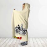 Dragon Ball Z Android 17 & 18 Colored And BW Hooded Blanket
