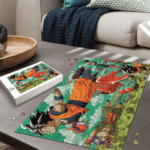 Dragon Ball Z Angel Goku Flying with Friends Landscape Puzzle