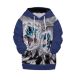 Dragon Ball Z Angry Goku Vegetta Blue Kids Hoodie