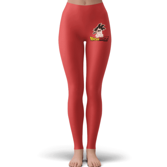 Dragon Ball Z Baby Goku Crying Adorable Fierce Red Leggings