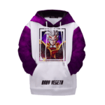 Dragon Ball Z Baby Vegeta Awesome Art White Purple Kids Hoodie