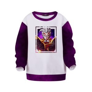 Dragon Ball Z Baby Vegeta Awesome Art White Purple Kids Sweatshirt