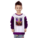 Dragon Ball Z Baby Vegeta Awesome Art White Purple Kids Sweatshirt
