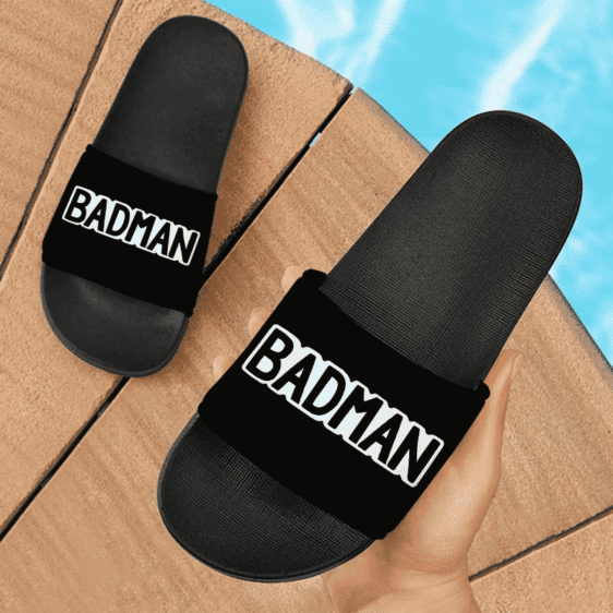 Dragon Ball Z Badman Vegeta All Black Minimalist Slide Sandals