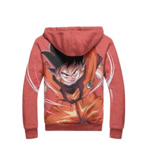 Dragon Ball Z Base Form Son Goku Fleece Hooded Jacket