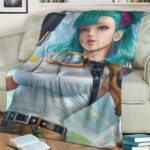 Dragon Ball Z Beautiful Bulma 3D Render Adorable Blanket