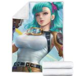 Dragon Ball Z Beautiful Bulma 3D Render Adorable Blanket