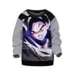 DBZ Black Goku Minimalist Black and White Kids Sweatshirt