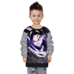 DBZ Black Goku Minimalist Black and White Kids Sweatshirt