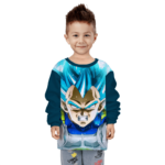 Dragon Ball Z Blue Vegeta Angry Cool Kids Sweatshirt