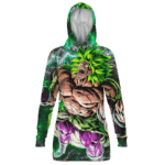 Dragon Ball Z Broly Charging Up Dope All Over Print Hoodie Dress