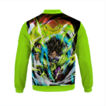 Dragon Ball Z Broly Fury Colorful Graphic Mint Bomber Jacket
