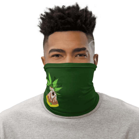 Dragon Ball Z Broly Weed Green Face Covering Neck Gaiter