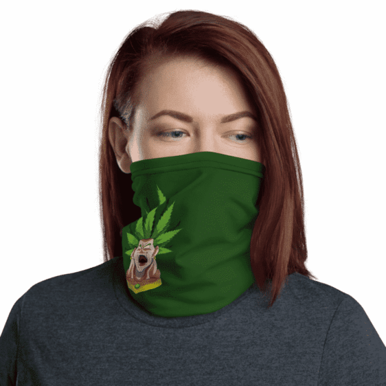 Dragon Ball Z Broly Weed Green Face Covering Neck Gaiter