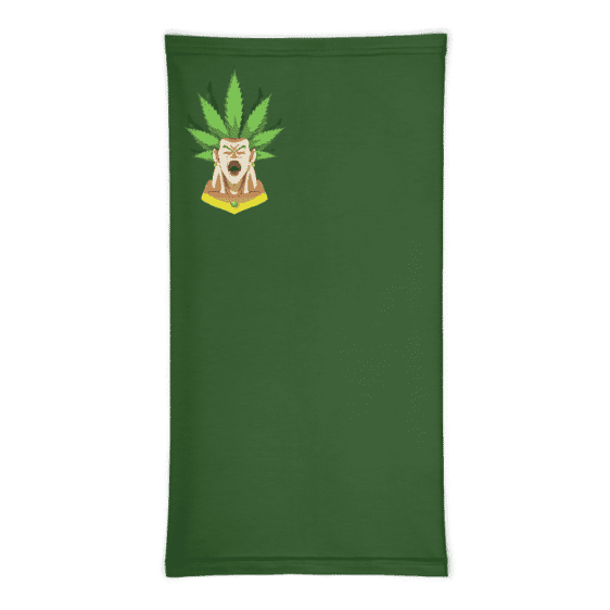 Dragon Ball Z Broly Weed Green Face Covering Neck Gaiter